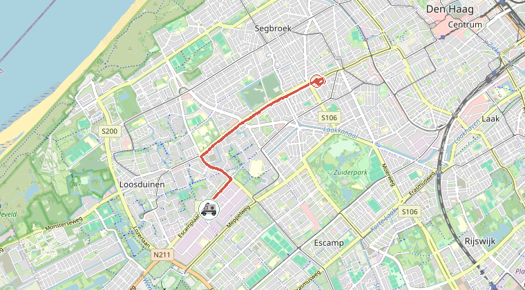 Kaart van de omgeving van de melding