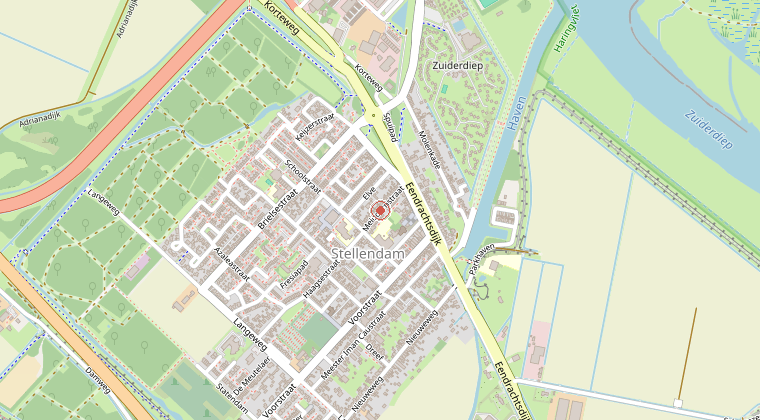 Kaart van de omgeving van de melding