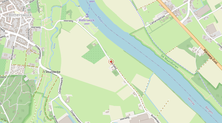 Kaart van de omgeving van de melding