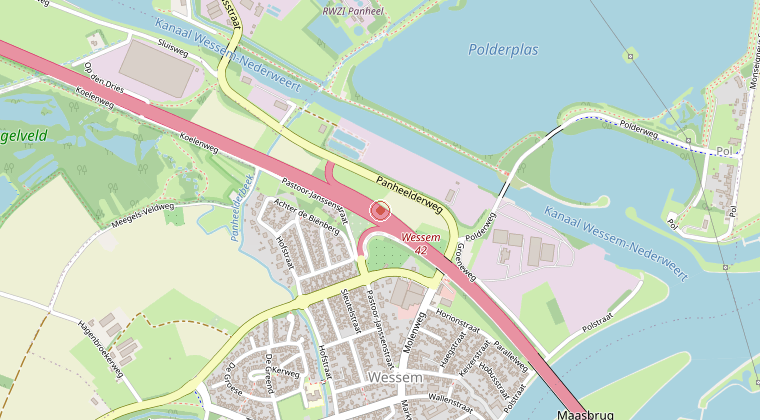 Kaart van de omgeving van de melding