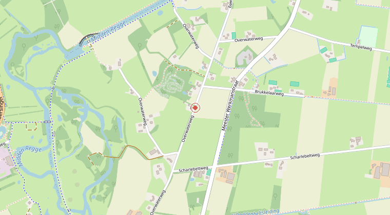 Kaart van de omgeving van de melding