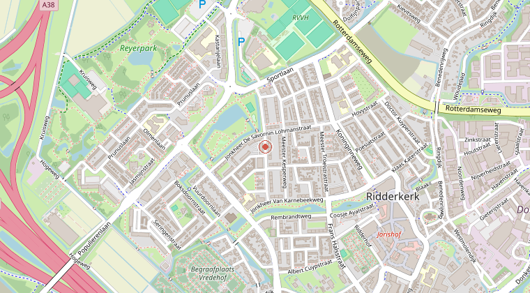 Kaart van de omgeving van de melding