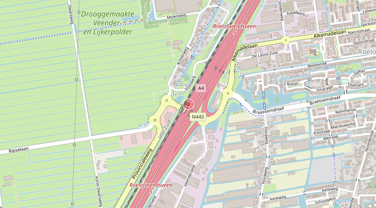 Kaart van de omgeving van de melding