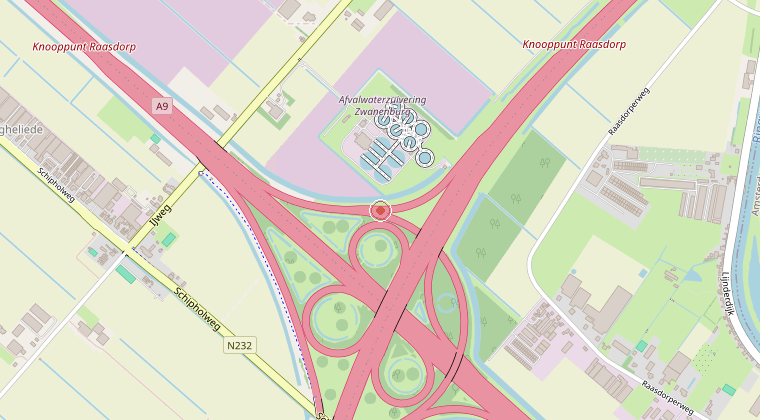 Kaart van de omgeving van de melding