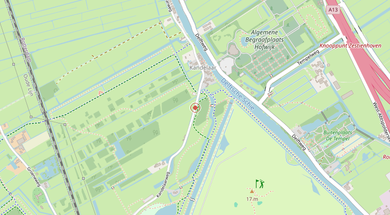 Kaart van de omgeving van de melding