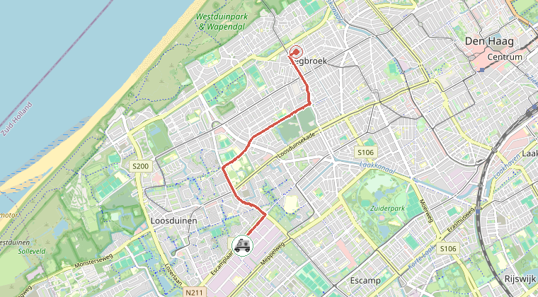 Kaart van de omgeving van de melding