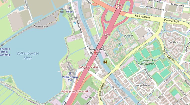 Kaart van de omgeving van de melding