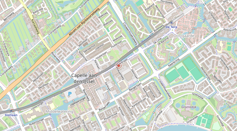 Kaart van de omgeving van de melding