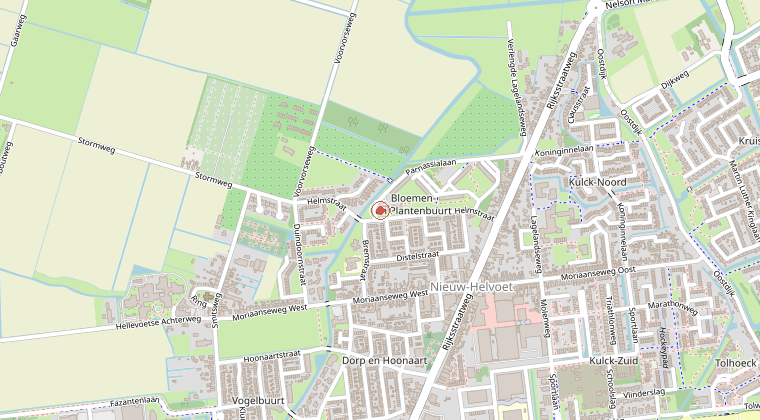 Kaart van de omgeving van de melding