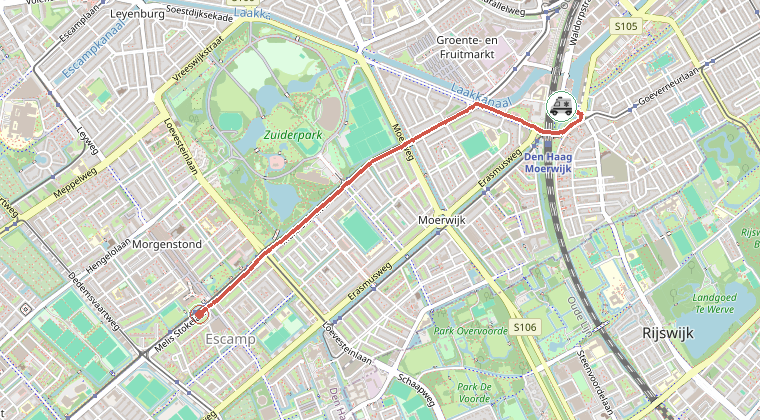 Kaart van de omgeving van de melding