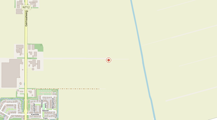 Kaart van de omgeving van de melding