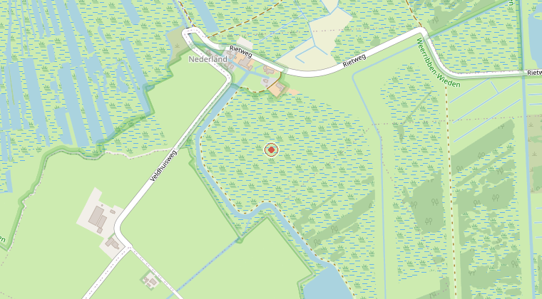 Kaart van de omgeving van de melding