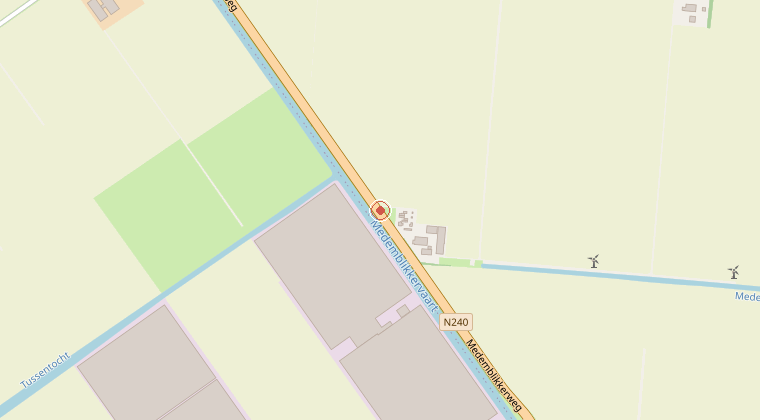 Kaart van de omgeving van de melding