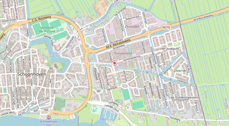 Kaart van de omgeving van de melding