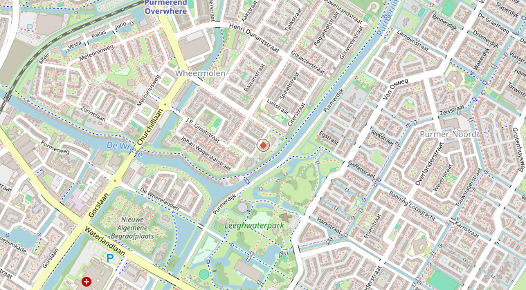 Kaart van de omgeving van de melding