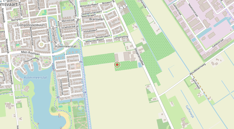 Kaart van de omgeving van de melding