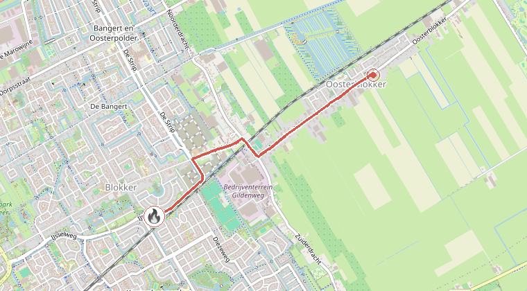 Kaart van de omgeving van de melding