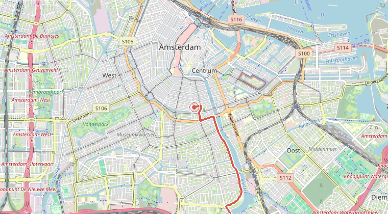 Kaart van de omgeving van de melding
