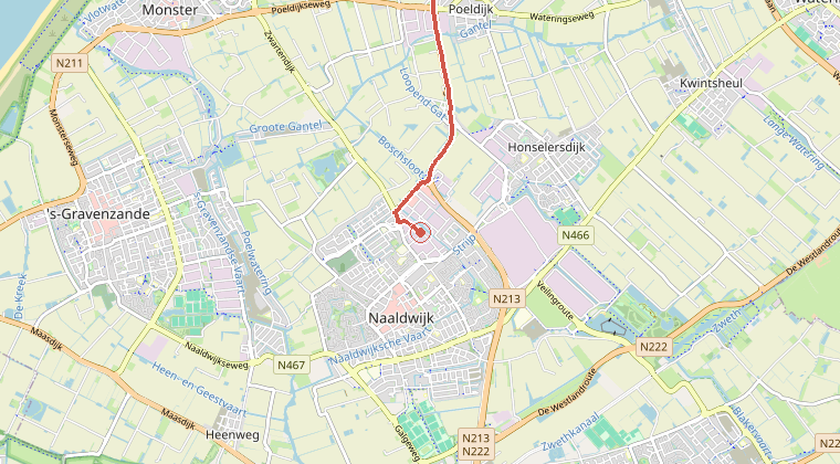 Kaart van de omgeving van de melding