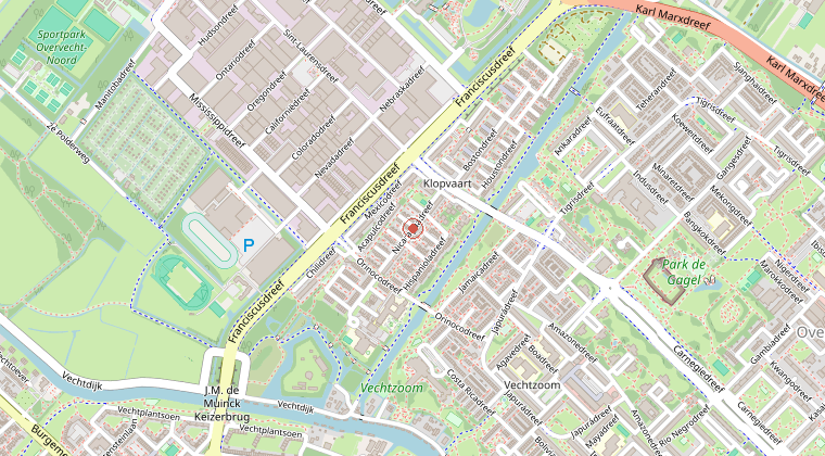 Kaart van de omgeving van de melding