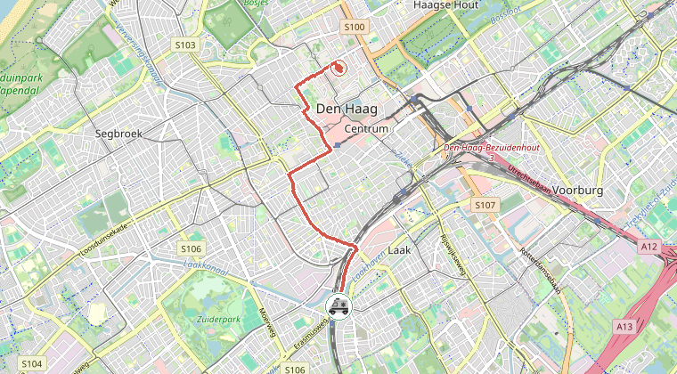 Kaart van de omgeving van de melding