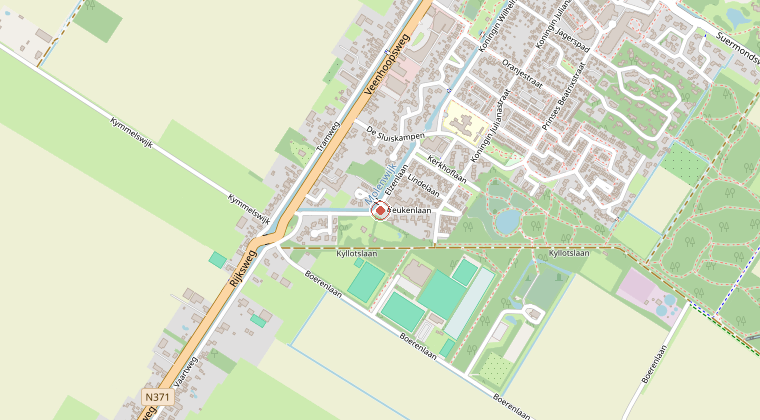 Kaart van de omgeving van de melding