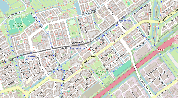 Kaart van de omgeving van de melding