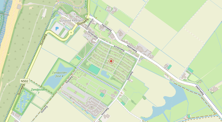 Kaart van de omgeving van de melding