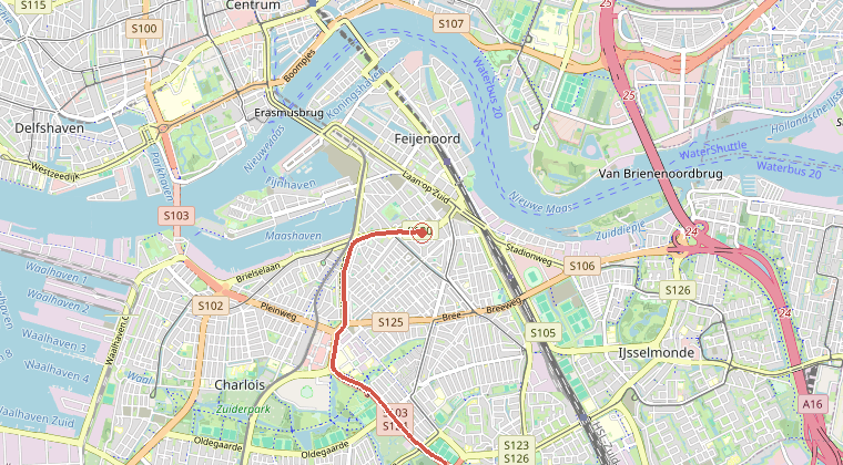 Kaart van de omgeving van de melding