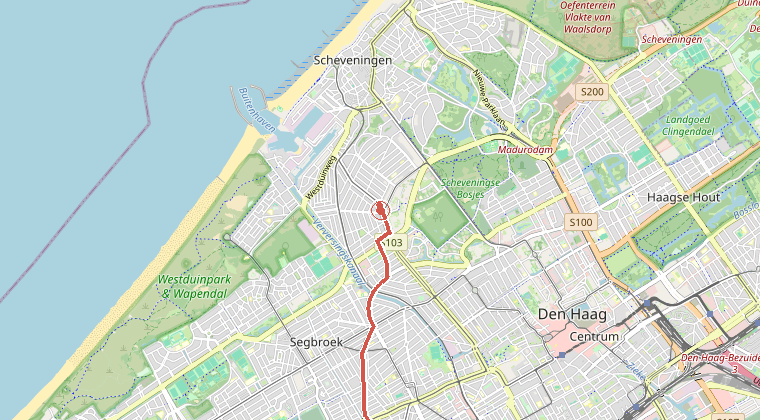 Kaart van de omgeving van de melding