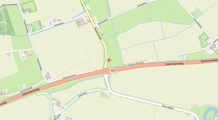 Kaart van de omgeving van de melding