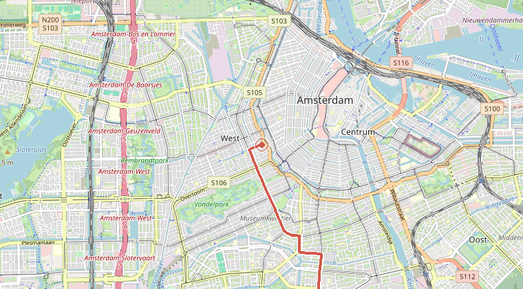Kaart van de omgeving van de melding