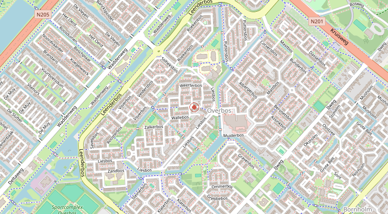 Kaart van de omgeving van de melding