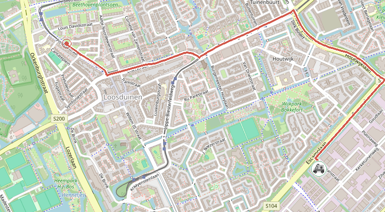 Kaart van de omgeving van de melding