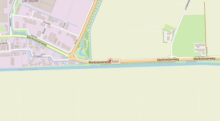 Kaart van de omgeving van de melding