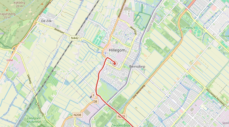Kaart van de omgeving van de melding