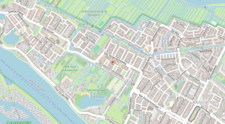 Kaart van de omgeving van de melding