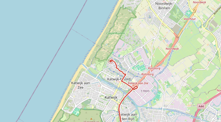 Kaart van de omgeving van de melding