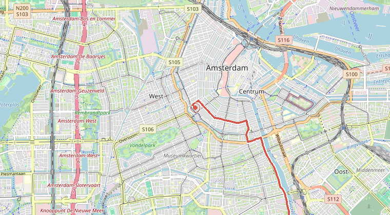 Kaart van de omgeving van de melding