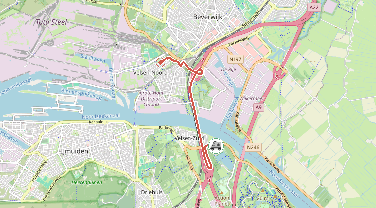Kaart van de omgeving van de melding