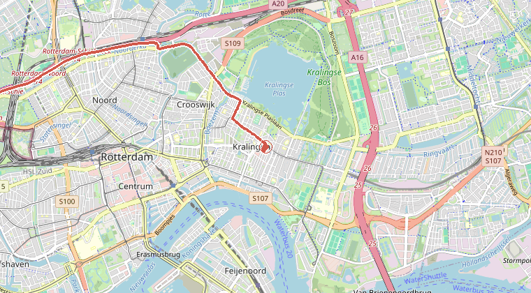 Kaart van de omgeving van de melding