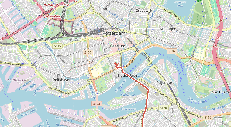 Kaart van de omgeving van de melding