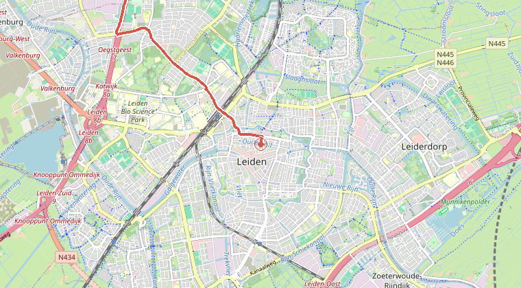 Kaart van de omgeving van de melding