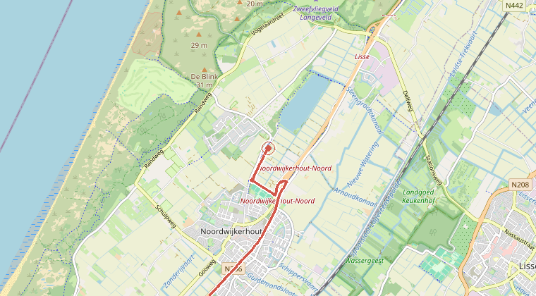 Kaart van de omgeving van de melding