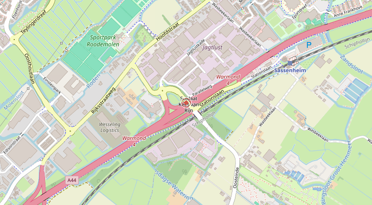Kaart van de omgeving van de melding