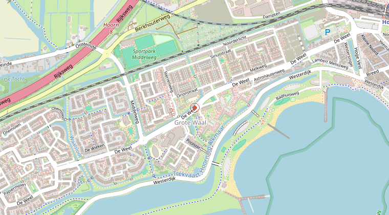 Kaart van de omgeving van de melding