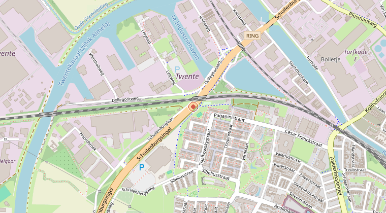 Kaart van de omgeving van de melding