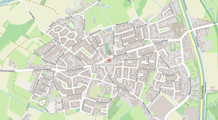 Kaart van de omgeving van de melding
