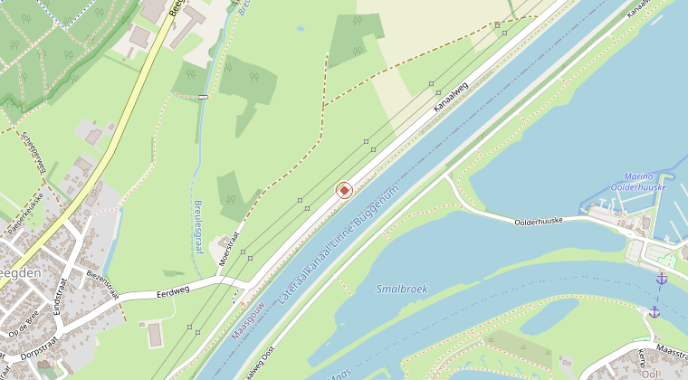 Kaart van de omgeving van de melding