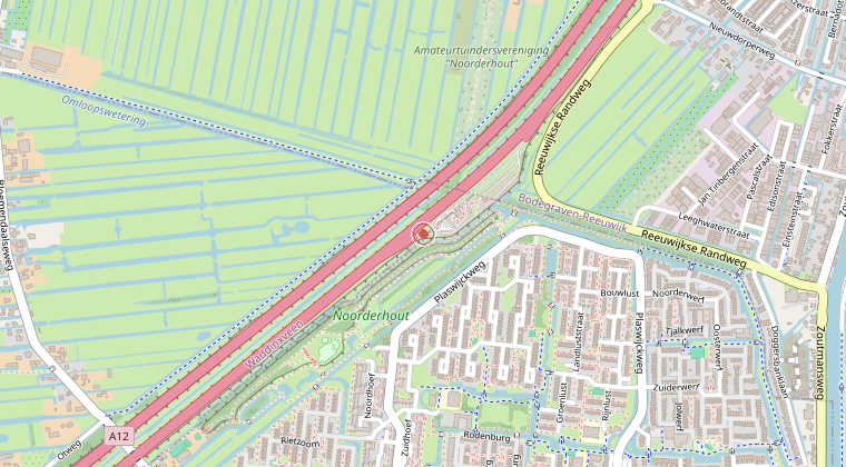 Kaart van de omgeving van de melding